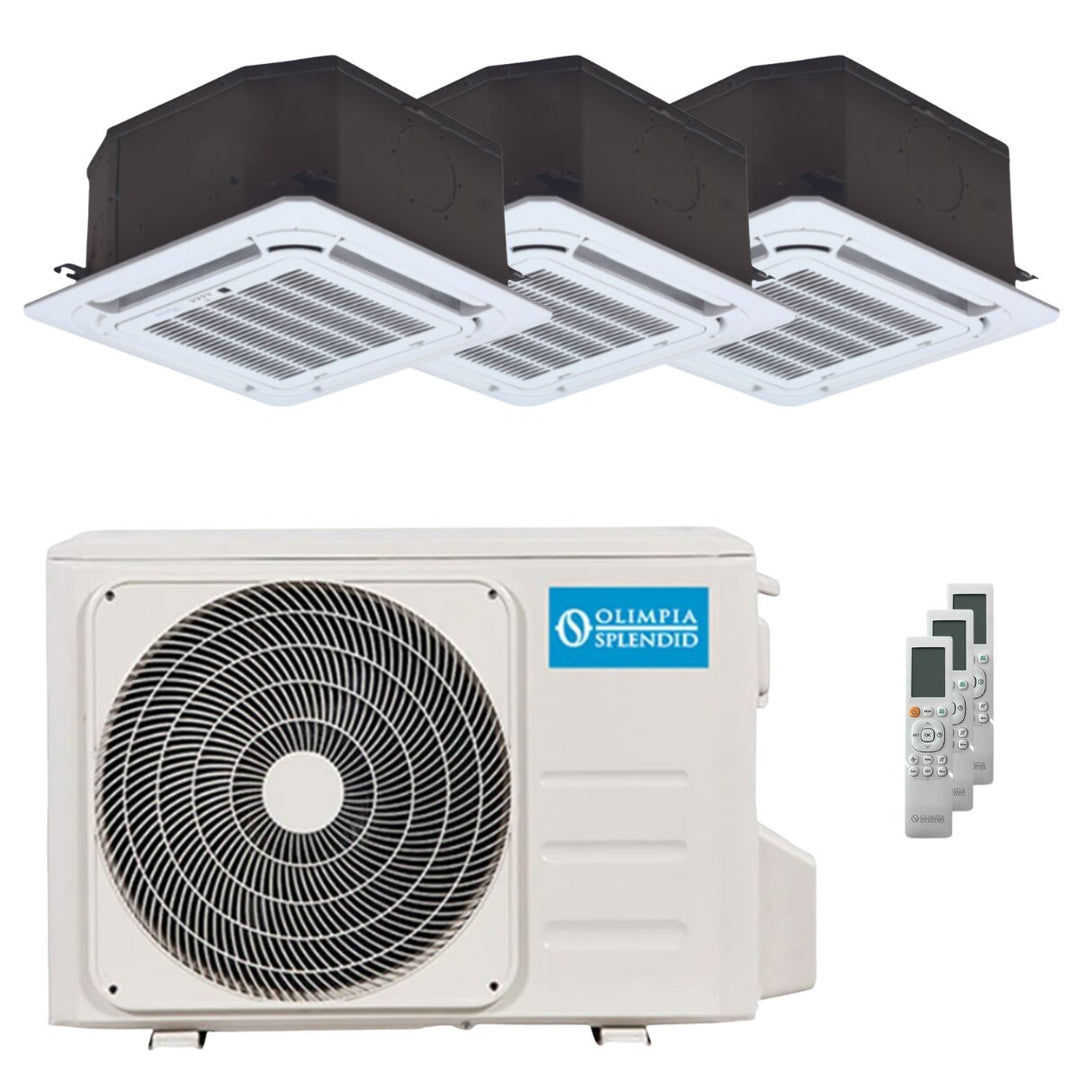 Olimpia Splendid Nexya S6 E Cassette 9000+12000+12000 BTU – Multisplit-Klimagerät (3 Innengeräte), 8,2/8,32 kW, R32, A++/A