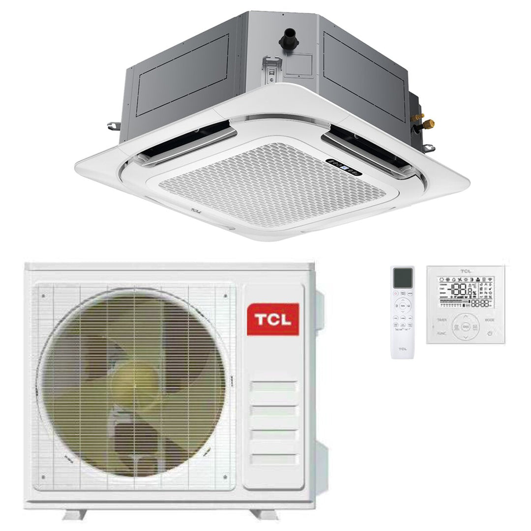 TCL Kassettengerät 4-Wege Serie S Standard 48000 BTU – Split-Klimagerät, 14,07/16,12 kW, R32, A++/A+, WLAN