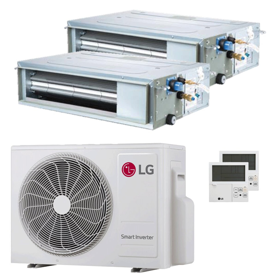 LG Kanalgerät CL 12000+18000 BTU – Multisplit-Klimagerät (2x), 5,28/6,33 kW, R32, A+++/A++
