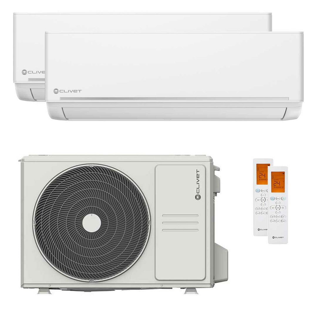 Clivet EZCool 9000+9000 BTU – Multisplit-Klimagerät (2 Innengeräte), 5,3/5,57 kW, R32, A+/A
