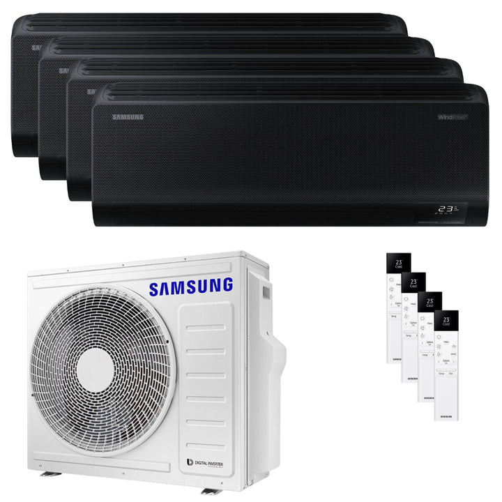 Samsung Windfree Black 7000+9000+9000+9000 BTU – Multisplit-Klimagerät (4 Innengeräte), 7,65/8,69 kW, R32, A++/A+, WLAN