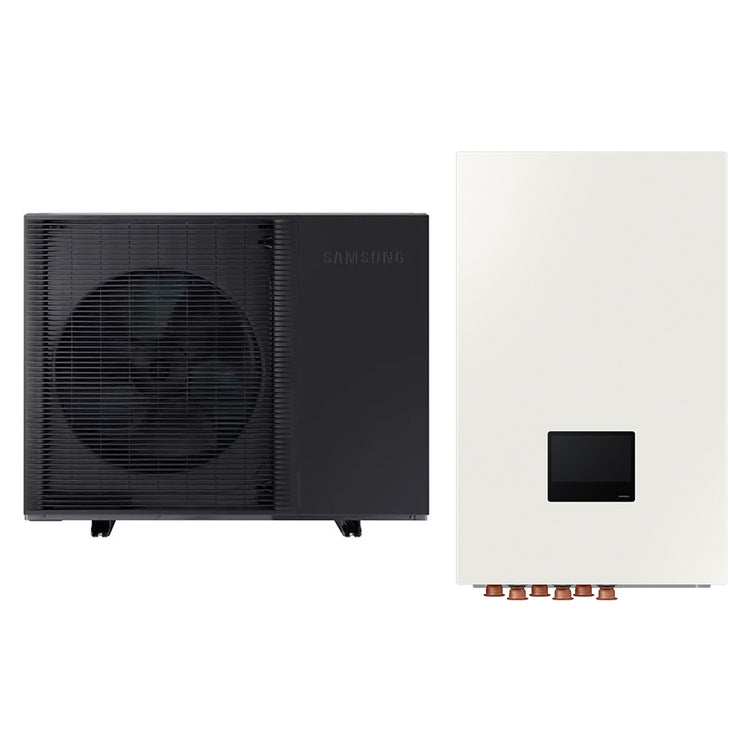 Samsung Komplettsystem aus dreiphasiger Wärmepumpe 14 kW und hydronischem Modul Hydro Unit S2 2 Zonen für Heizung, Kühlung und Trinkwarmwasserbereitung EHS MONO HT QUIET AE140BXYDGG/EU+AE160DNZMPK/EU