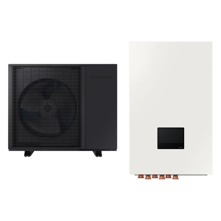 Samsung Komplettsystem aus dreiphasiger Wärmepumpe 12 kW und Hydronikmodul Hydro Unit S2 2 Zonen für Heizung, Kühlung und Trinkwarmwasserbereitung EHS MONO R290 AE120CXYDGK/EU+AE160DNZMPK/EU