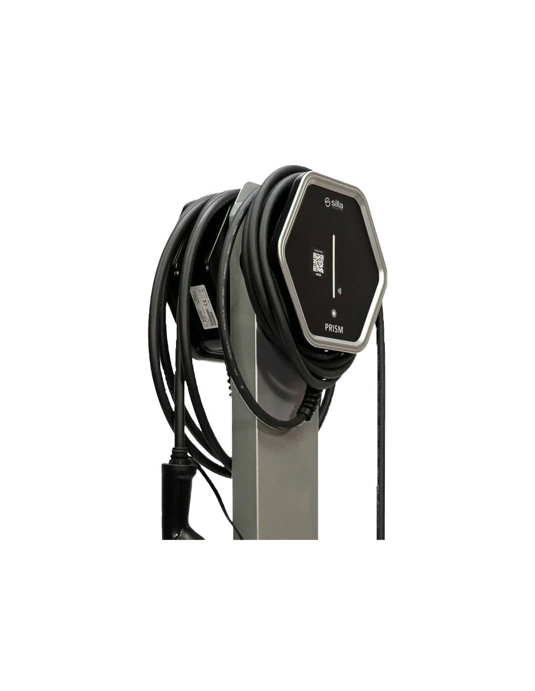 Einphasige Ladesäule 7.4kW Prism Solar TWIN 5m Kabel elektrische Fahrzeuge