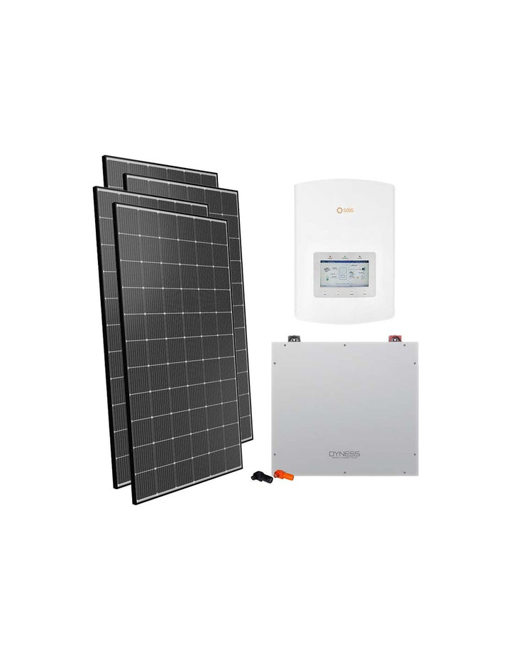 Einphasige Photovoltaik-Kit 3030W Wechselrichter Solis 3kW Akku 5.12kWh Dyness