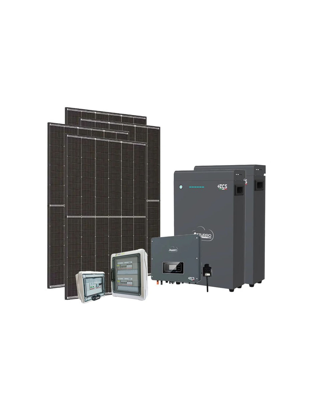 Einphasige Photovoltaik-Kit 4500W Plus-Zucchetti 4kW Akku ZSX5000 S 10.2kWh