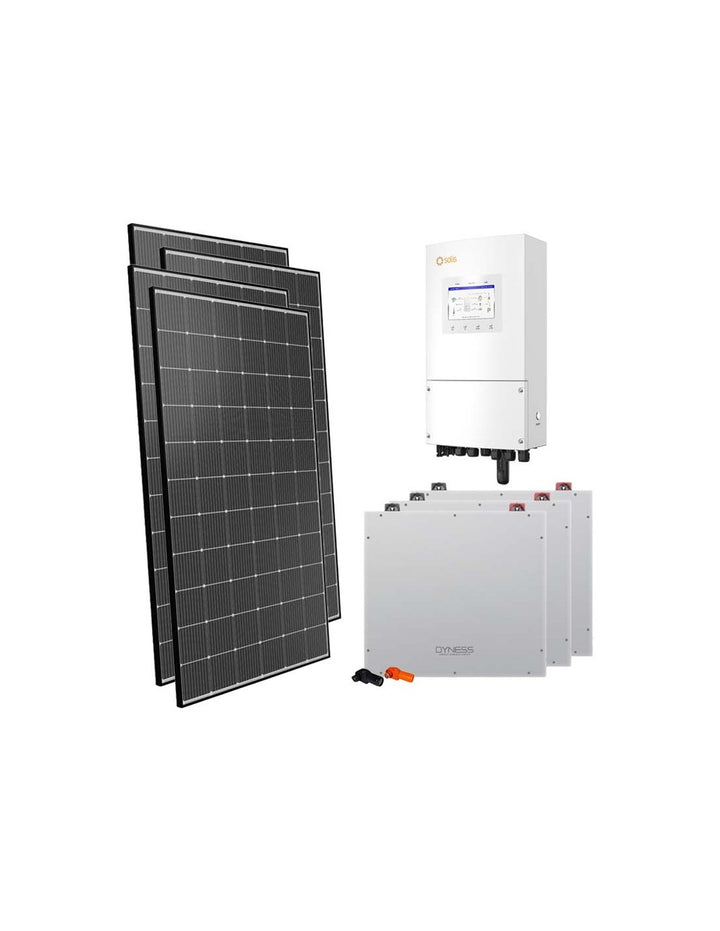 Einphasige Photovoltaik-Kit 5050W Wechselrichter Solis 5kW Akku 15.36kWh DL5.0C Dyness