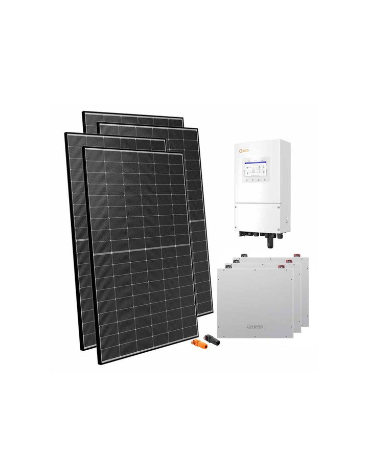 Einphasige Photovoltaik-Kit 5400W Wechselrichter Solis 5kW Akku 15.36kWh Dyness