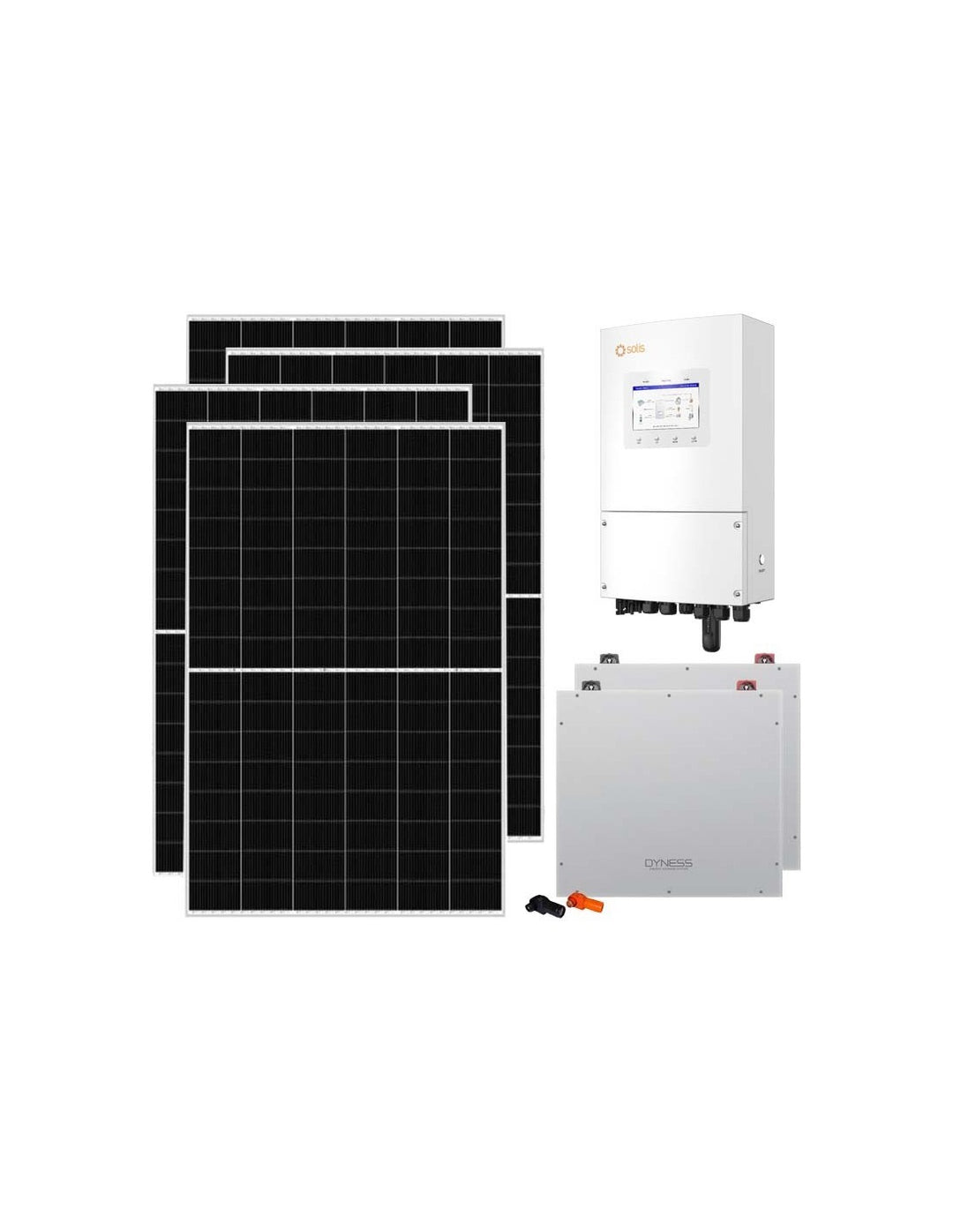 Einphasige Photovoltaik-Kit 5460W Wechselrichter Solis 5kW Akku 10.24kWh Dyness