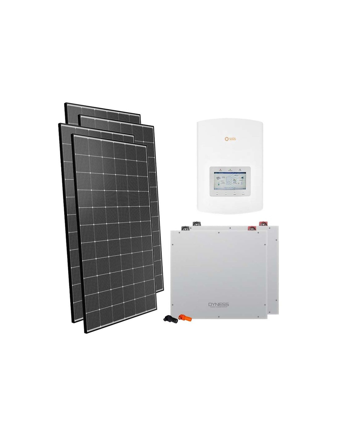 Einphasige Photovoltaik-Kit 6060W Wechselrichter Solis 6kW Akku 10.24kWh Dyness