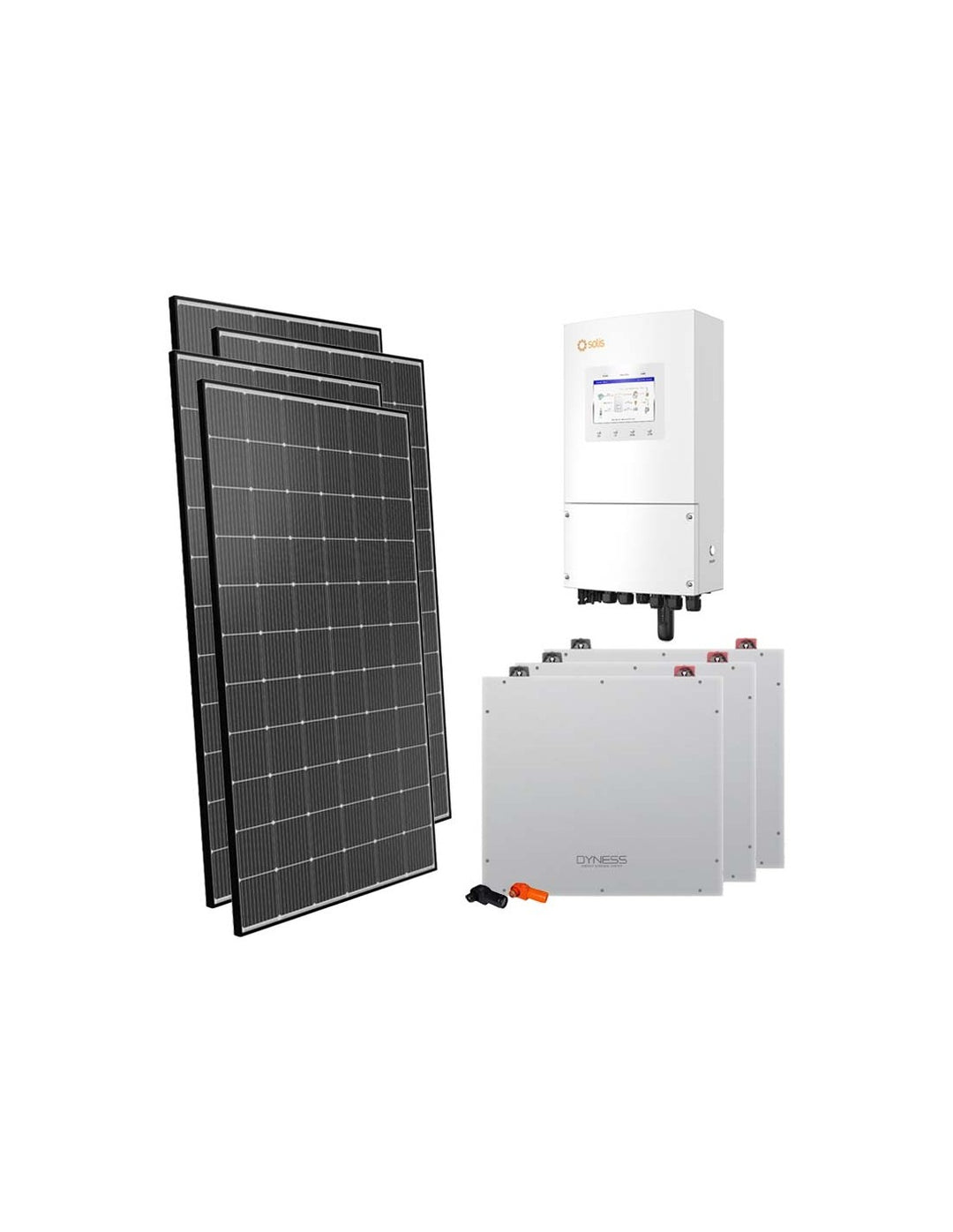 Einphasige Photovoltaik-Kit 6060W Wechselrichter Solis 6kW Akku 15.36kWh DL5.0C Dyness