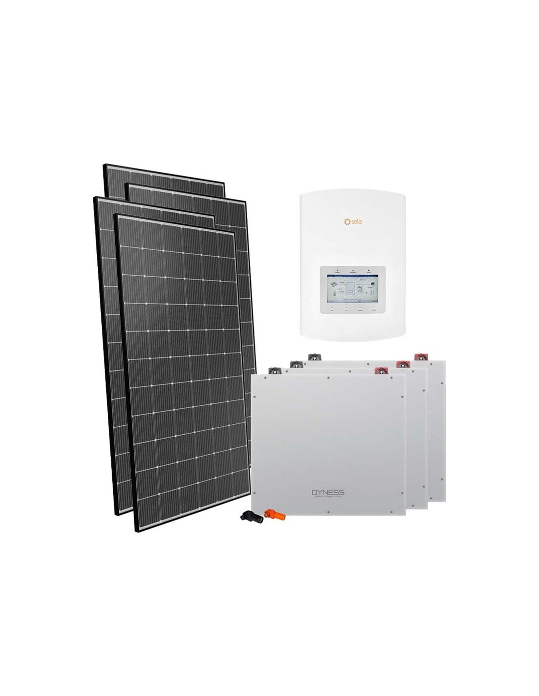 Einphasige Photovoltaik-Kit 6060W Wechselrichter Solis 6kW Akku 20.48kWh Dyness