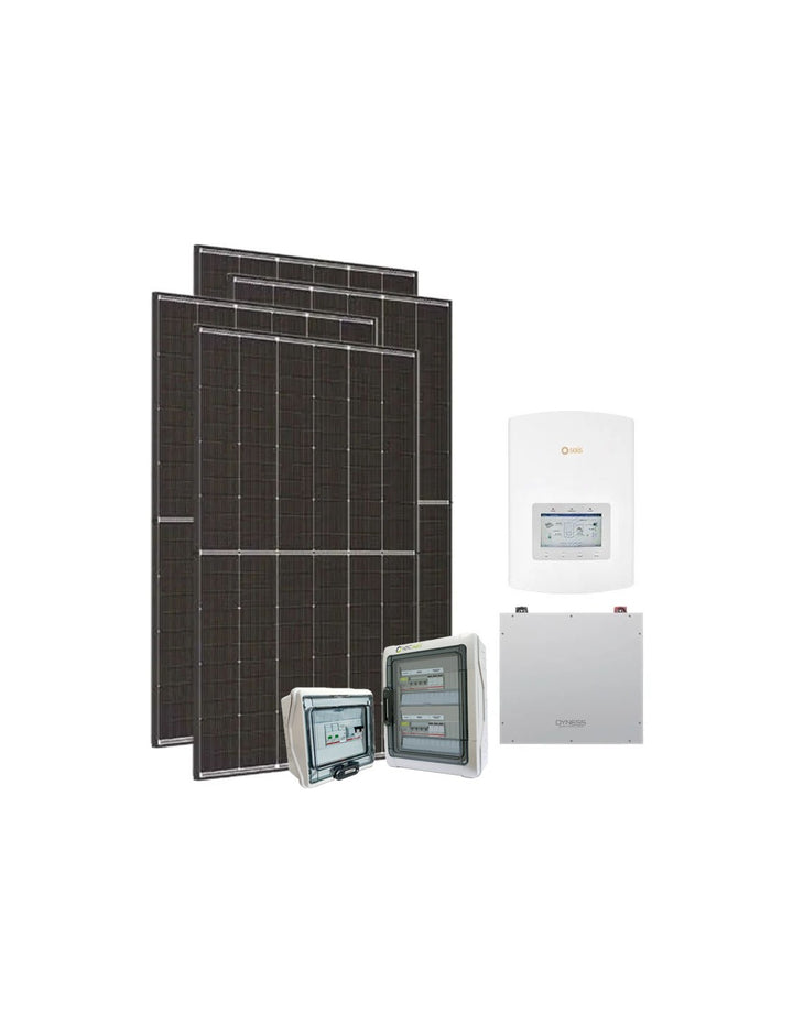 Einphasige Photovoltaik-Kit 6300W PLUS Inverter Solis 6kW Akku Dyness 5.12kWh
