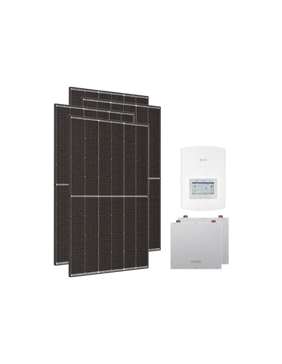Einphasige Photovoltaik-Kit 6300W Wechselrichter Solis 6kW Akku Dyness 10.24kWh