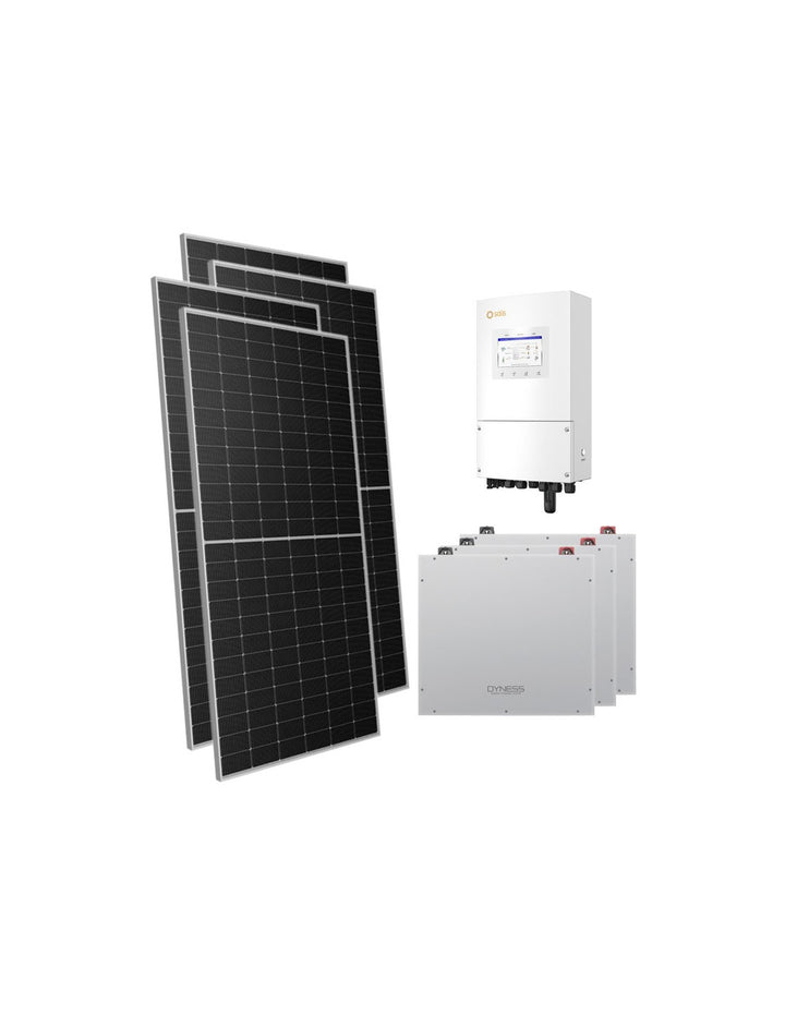 Einphasige Photovoltaik-Kit 7140W Wechselrichter Solis 6kW Akku 15.36kWh Dyness