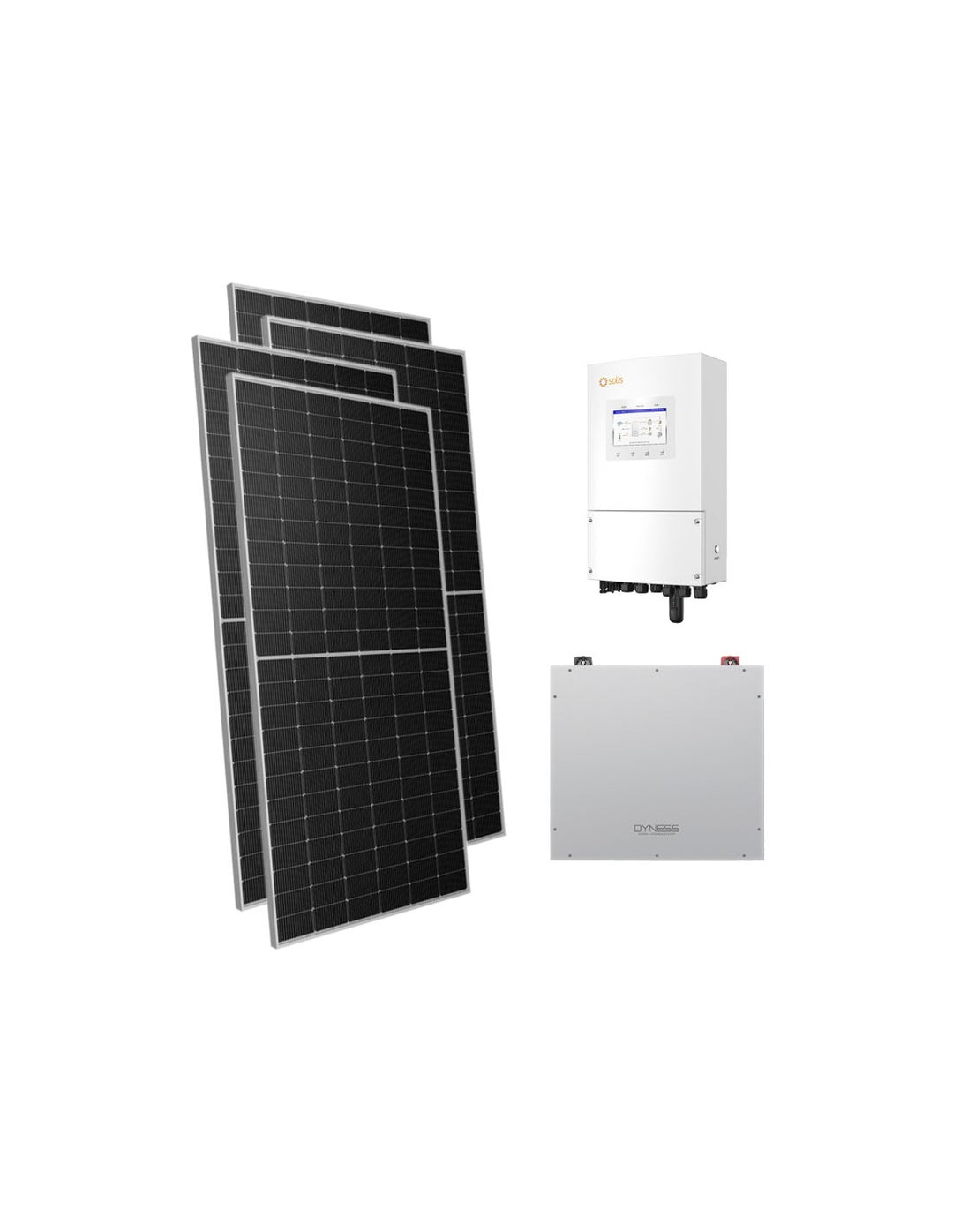 Einphasige Photovoltaik-Kit 7140W Wechselrichter Solis 6kW Akku 5.12kWh Dyness