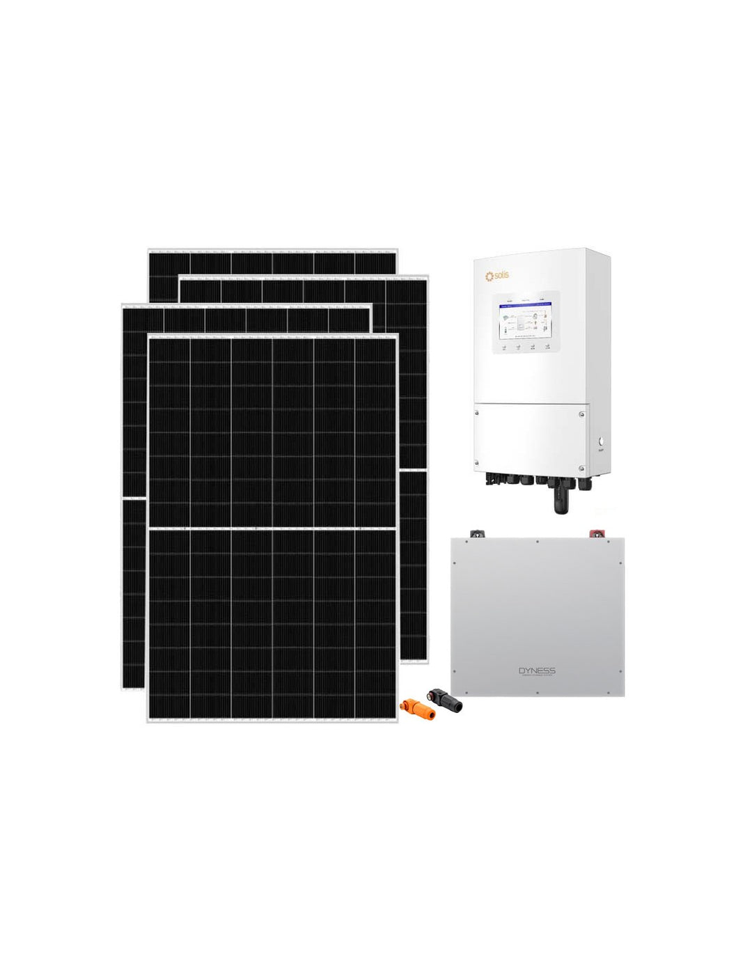 Einphasige Photovoltaik-Kit 7280W Wechselrichter Solis 8kW Akku 5.12kWh Dyness