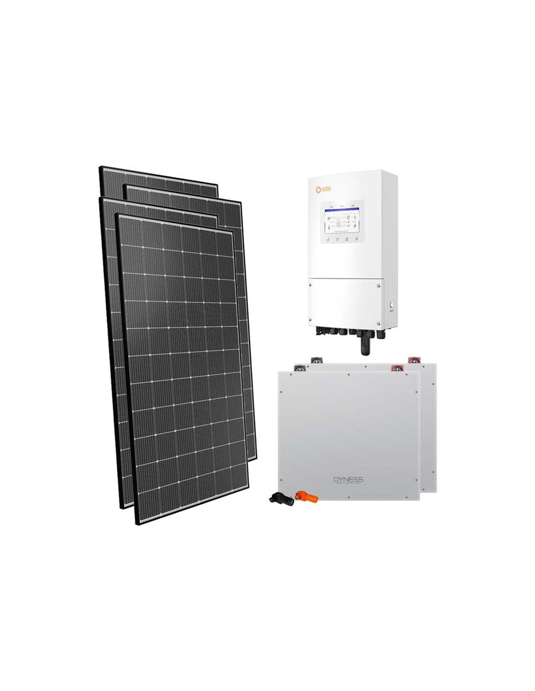 Einphasige Photovoltaik-Kit 8080W Wechselrichter Solis 8kW Akku 10.24kWh DL5.0C Dyness