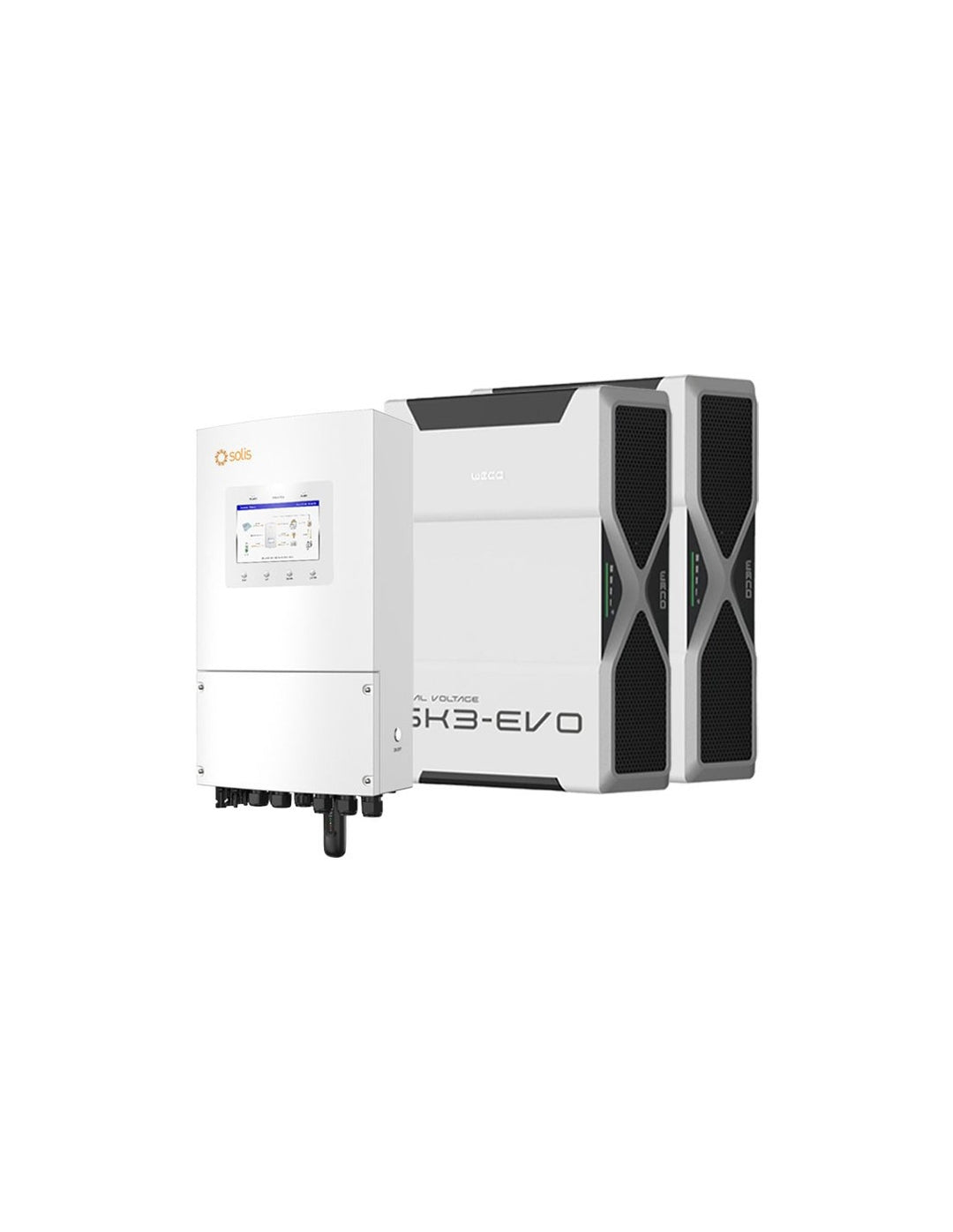 Einphasige Speichersystem Wechselrichter LV Solis 6kW Lithium 10.44kWh Weco 5k3 EVO