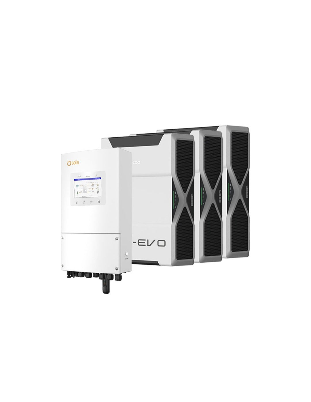 Einphasige Speichersystem Wechselrichter LV Solis 6kW Lithium 15.66kWh Weco 5k3 EVO