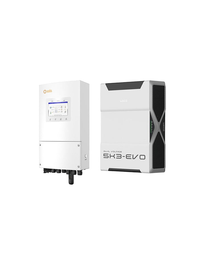 Einphasige Speichersystem Wechselrichter LV Solis 6kW Lithium 5.22kWh Weco 5k3 EVO