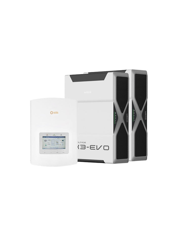 Einphasige Speichersystem Wechselrichter Solis 3kW Lithium 10.44kWh Weco 5k3 EVO