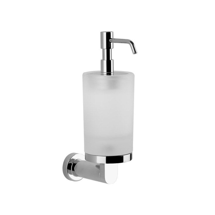 Gessi Wandspenderhalter, mit Becher aus satiniertem Glas, Chromoberfläche EMPORIO ACCESSORI 38815#031