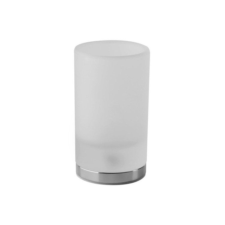Gessi Glasbecherhalter aus satiniertem Glas, Chromfinish EMPORIO ACCESSORI 38833#031