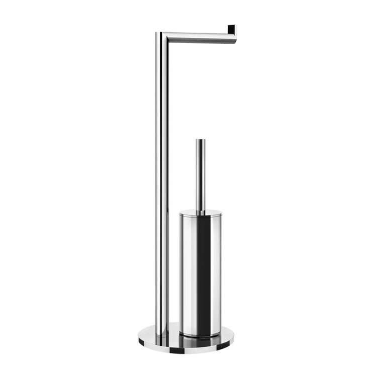 Gessi Standfuß mit Rollenhalter und Bürstenhalter, Chrom-Finish EMPORIO ACCESSORI 38942#031