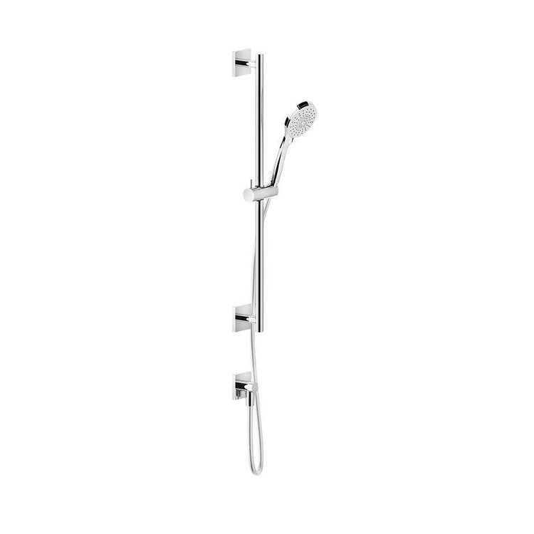 Gessi Emporio Dusche Brausestange mit Wasseranschluss, kalkresistente Handbrause mit drei Strahlen und 150 cm Schlauch, Chromoberfläche EMPORIO SHOWER 47320#031