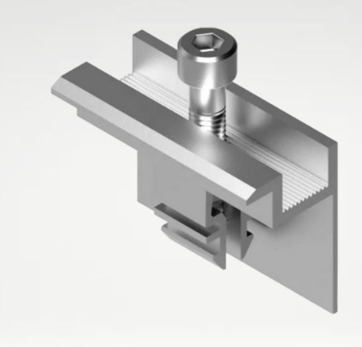 Z-ECO End Clamp silver per CLICK H=30mm L:50mm (ZE-4-2-1004-30-K)