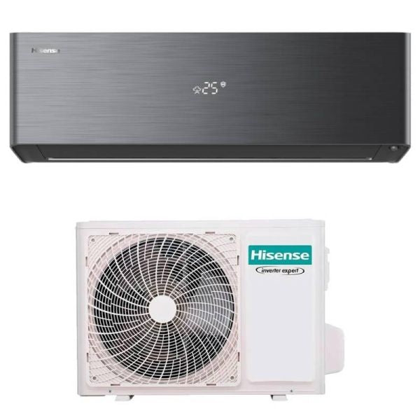 Hisense Klimagerät Energy PRO X Black Mono Split 12000 BTU R-32 WLAN A+++ QH35XV4BG AS35XV04W
