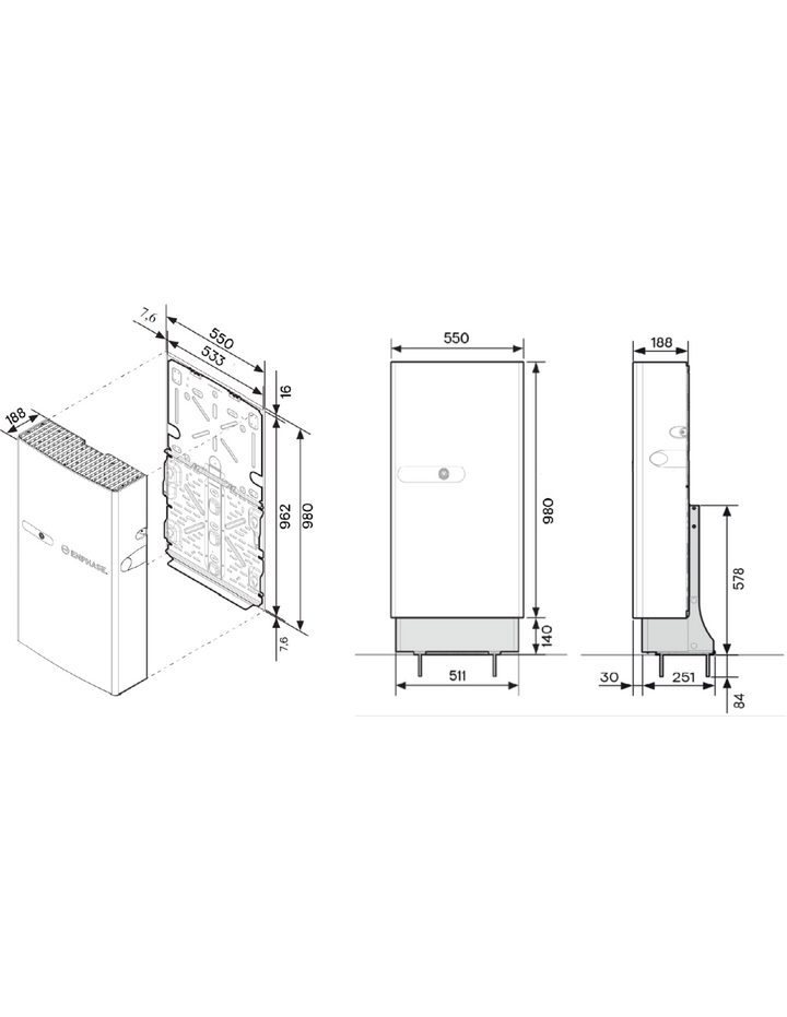 Enphase IQ Battery 5P-3P-INT, Flex Phase IQBATTERY-5P-3P-INT