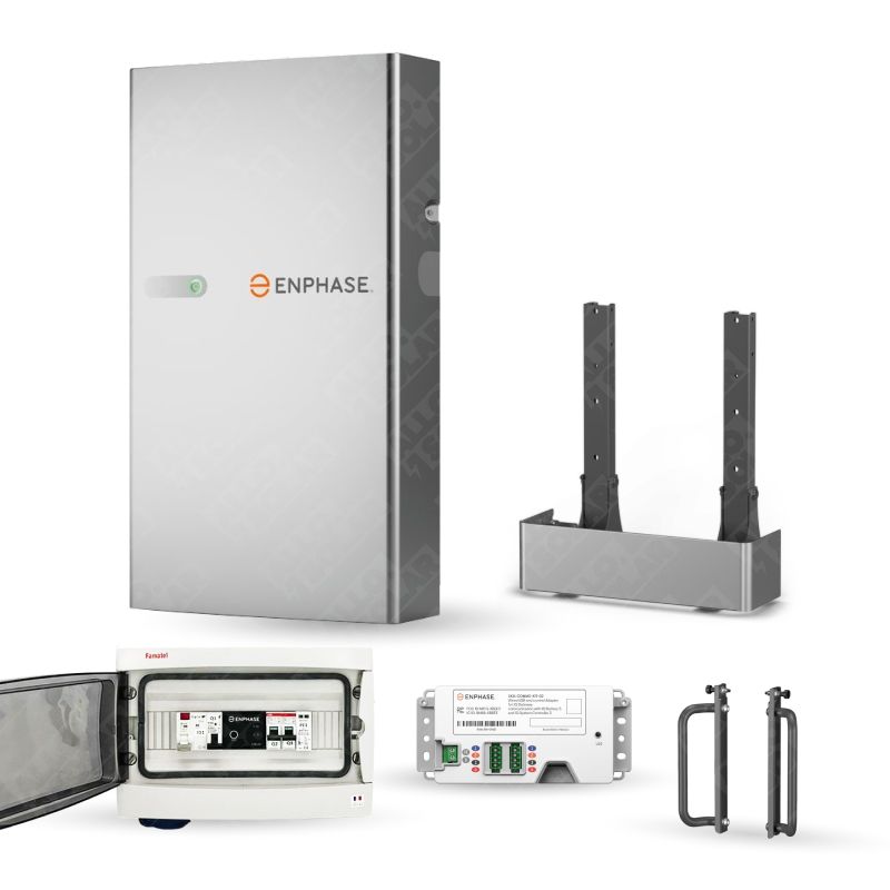 Solarics Ensemble Batterie Lithium 5kWh AC - IQ Battery 5P 