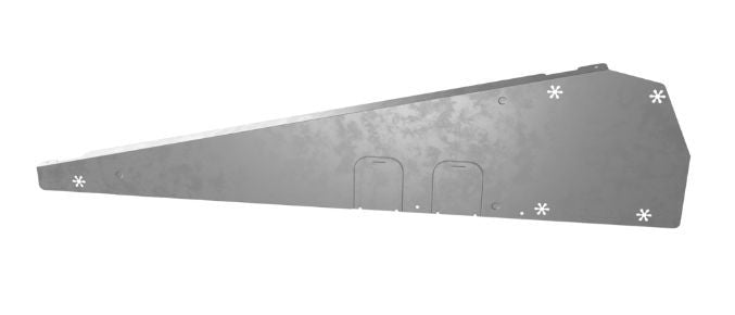 ESDEC FlatFix Fusion wind deflector right 1007225 with base profile 940mm Silver