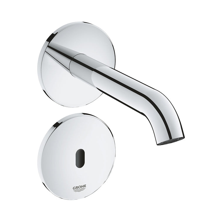 Grohe Elektronischer Waschtischarmatur, wandmontiert, mit Infrarotsteuerung, mit Einbaukörper, Chromoberfläche ESSENCE E 36447000