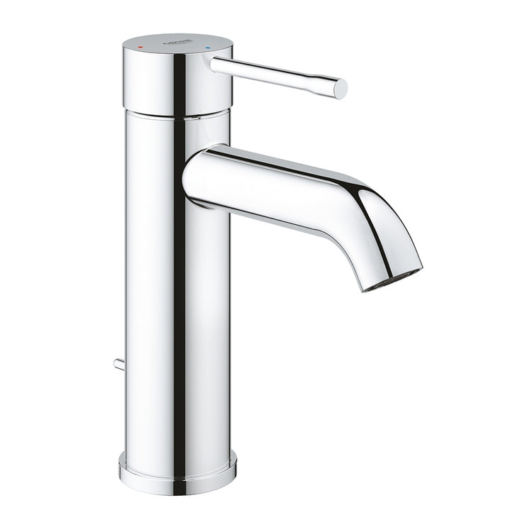 Grohe Einhebelmischer H. 17 cm, für Waschbecken, mit Ablauf und Temperaturbegrenzer, Chromoberfläche ESSENCE 24180001