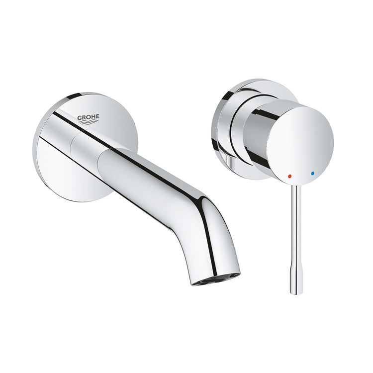 Grohe Waschtischarmatur T. 18 cm, 2-Loch, Einbau, ohne Einbaukörper, Chromoberfläche ESSENCE 29192001