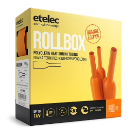 Etelec ROLLBOX Schrumpfschlauch 12,0/4,0 mm orange 10 m ROLLBOX 12,4 Zubehör