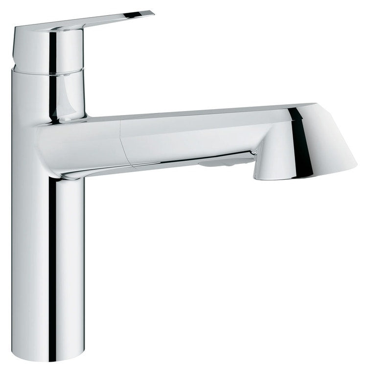 Grohe Einhandmischer H. 22 cm, für Spüle, mit Durchflussbegrenzer und schwenkbarem Auslauf, chrom Oberfläche EURODISC COSMOPOLITAN 32257002