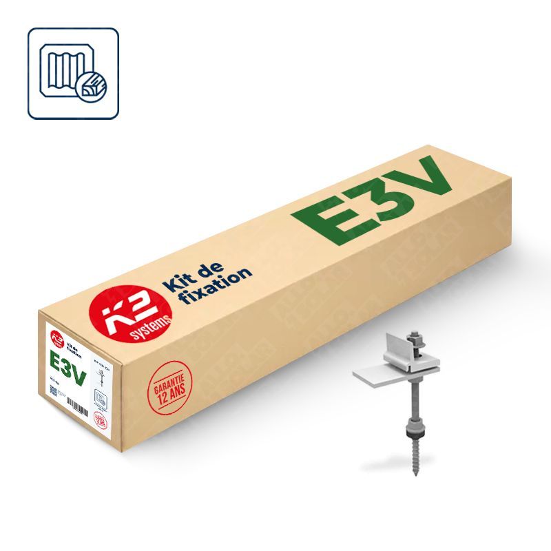K2 Systems Erweiterung 2 Solarmodule - Hochformat - Holzschraube - 