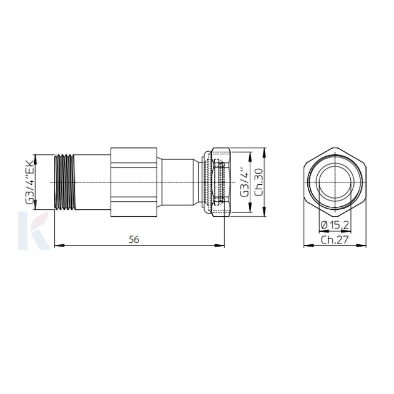 Solarics Daikin Ekdist – Verlängerung für 2 -Way -Motorisierte Ventilanschluss (EK2VK0)