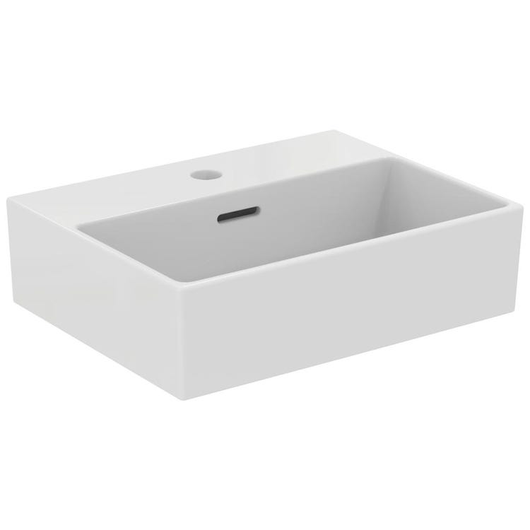 Ideal Standard Handwaschbecken, freihängend oder aufliegend, L. 45 cm, ein Loch, mit Überlauf, Weiß EXTRA T391701