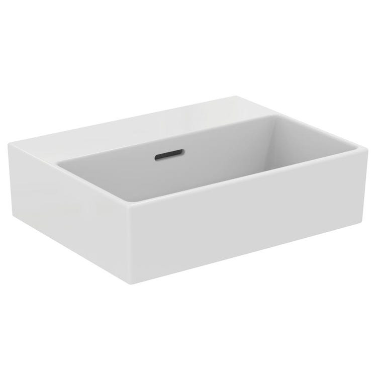 Ideal Standard Handwaschbecken, emailliert, hängend oder aufstellbar, L. 45 cm, mit Überlauf, Weiß EXTRA T391601