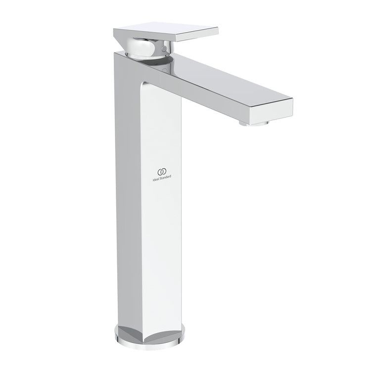 Ideal Standard Einhebelmischer H. 30 cm für Aufsatzwaschbecken, mit Bedienungshebel und Ablaufventil 1-1/4", Chromoberfläche EXTRA BD506AA