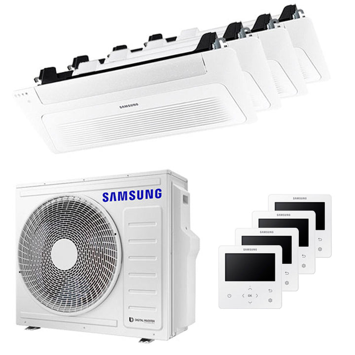 Samsung Kassettengerät WindFree 1 Weg 9000+9000+9000+9000 BTU – Multisplit-Klimagerät (4x), 8/8,76 kW, R32, A++/A+
