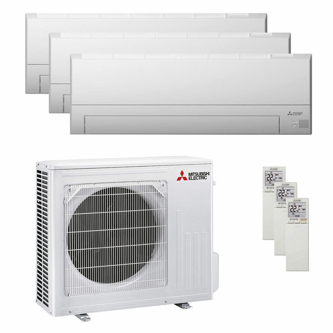 Mitsubishi Electric Serie Bt 9000+9000+9000 BTU – Multisplit-Klimagerät (3 Innengeräte), 5,4/7 kW, R32, A++/A, WLAN