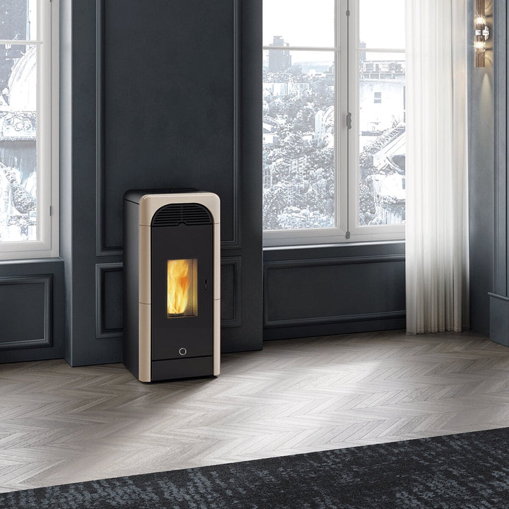 EK63 BERRY90+ - gruppo Edilkamin – Pelletofen, 9,2 kW, Taupe