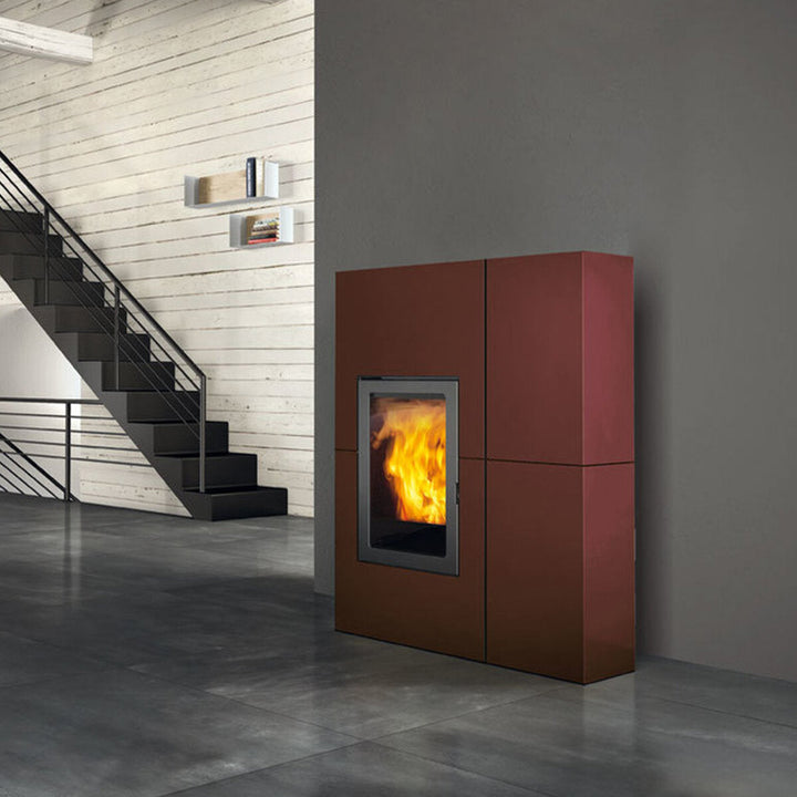 Edilkamin Blade2 12 Up bordeaux – Pelletofen, 12 kW, WLAN, Bordeaux