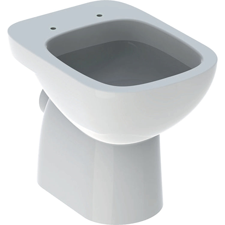 Geberit Stand-WC mit Auswurf, ohne Sitz, mit horizontalem Abfluss und verdeckter Befestigung, Weiß, glänzende Oberfläche FANTASIA 500.907.00.1